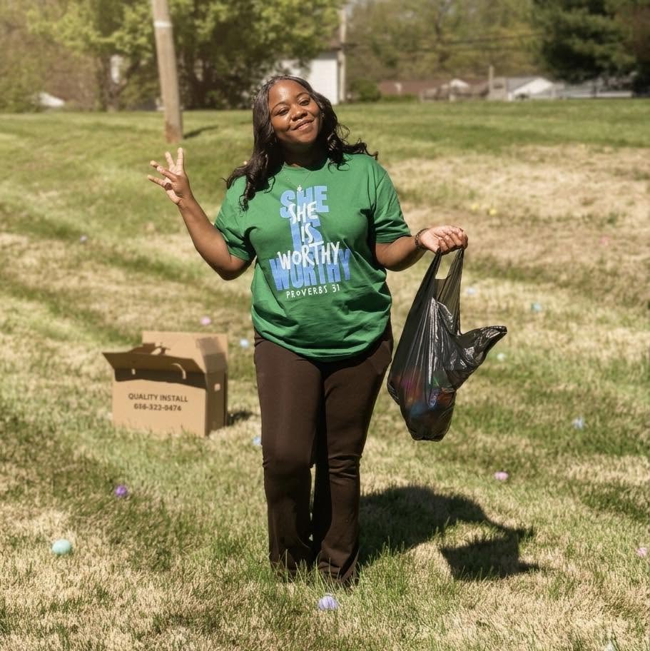 A Faith Family Life Church volunteer serving the Belleville community at an outreach event